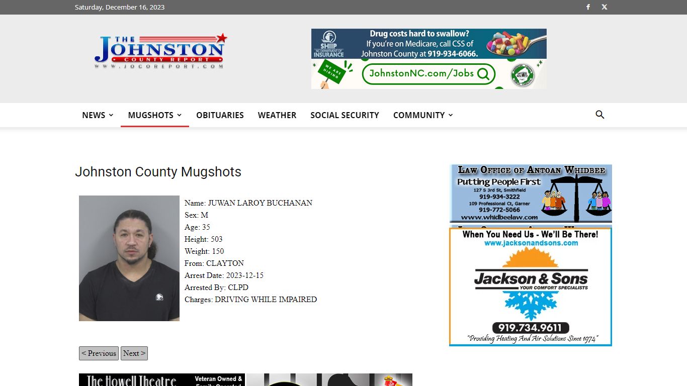Mugshots | JoCo Report